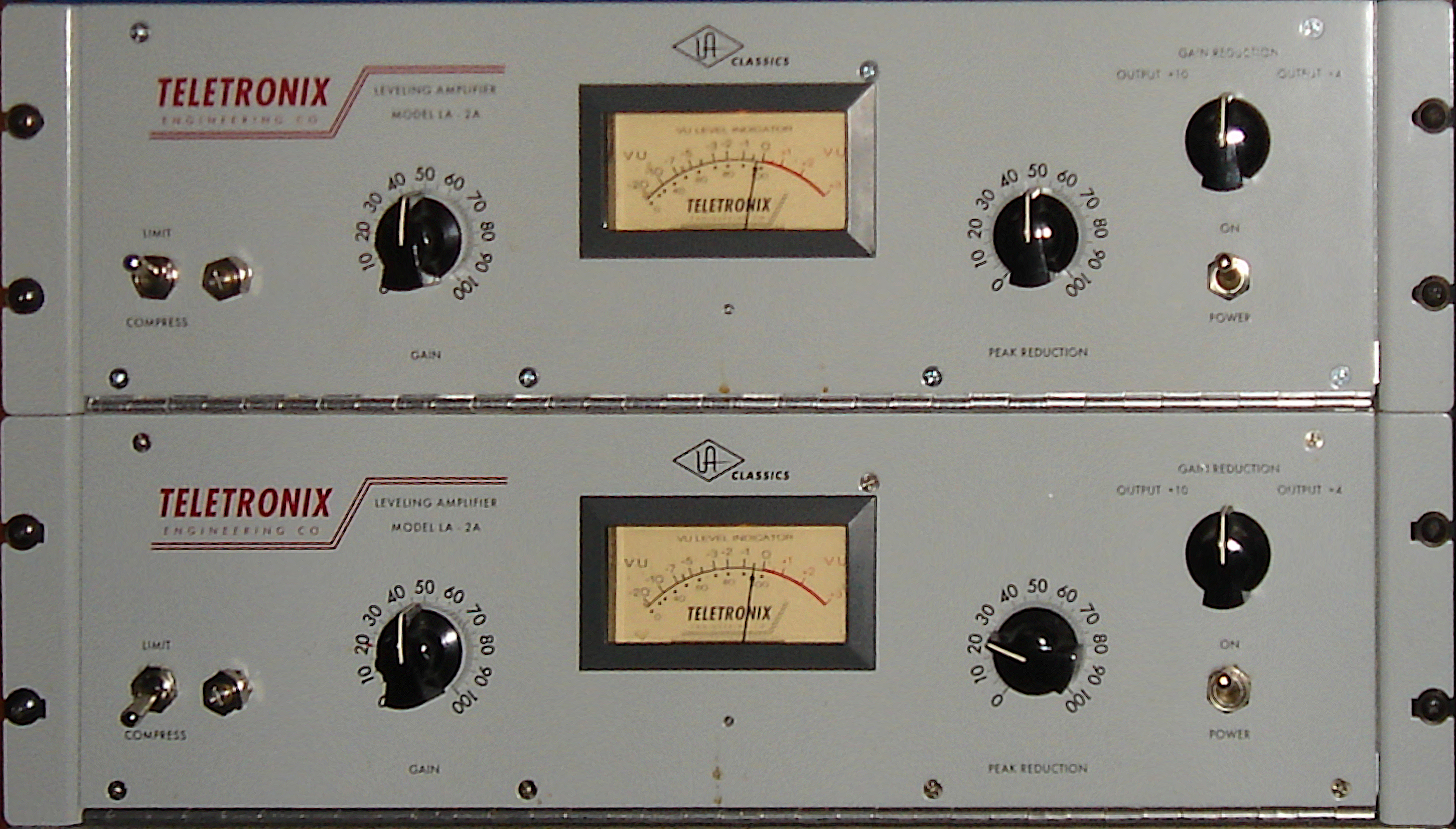 Teletronix LA-2A leveling amplifier front panel