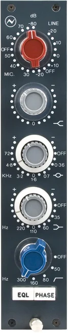 AMS Neve 1073 80-series module — vertical standing